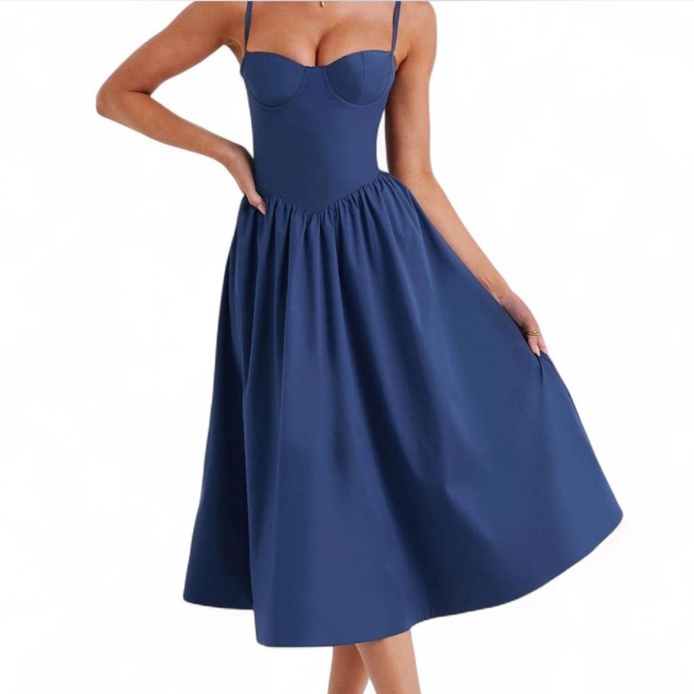 Babyboo Daisey Midi Dress Navy sz M